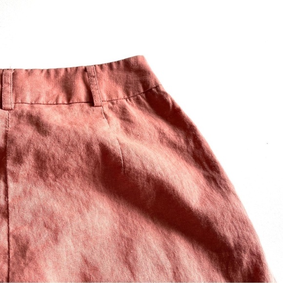 Asos Tailored Linen Culotte In Salmon Pink Cropped Size 4 - Picture 12 of 12